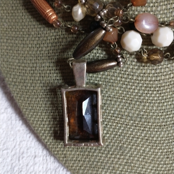Sp Avon brown beaded crystal necklace - Picture 5 of 6